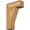 Ekena Millwork Traditional Block Rough Sawn Bracket, Western Red Cedar, 6"W x 18"D x 26"H BKT06X18X26TRA05RWR - alternate 1